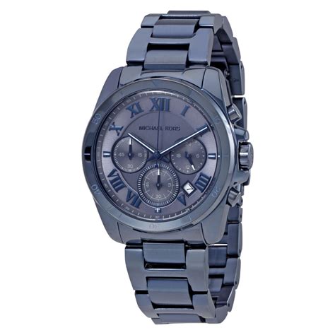 michael kors blue stainless steel watch type mk-6361|Michael Kors Brecken Chronograph Men's Watch MK6361.